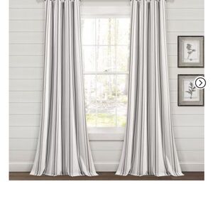 Farmhouse striped curtains ( total 4 sets, 8 individual panels)